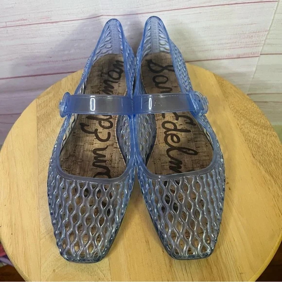 Sam Edelman Michaela Soft Blue Jelly Mary Jane Flat‎ Size 8 - Picture 2 of 10
